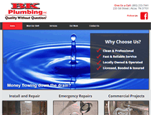 Tablet Screenshot of bkplumbingtn.com